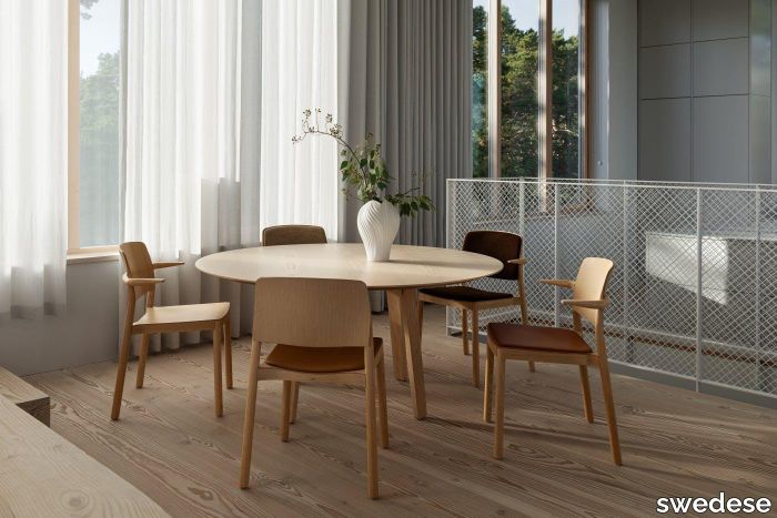 Grace stackable armchair with upholstered seat and back
