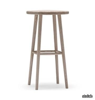 Miss Button Bar stool H78 | Oak