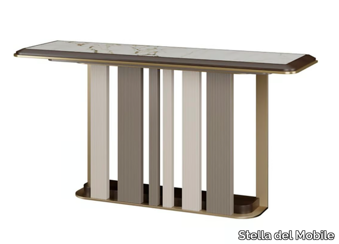 PR.800 - Rectangular metal and wood console table _ Stella del Mobile