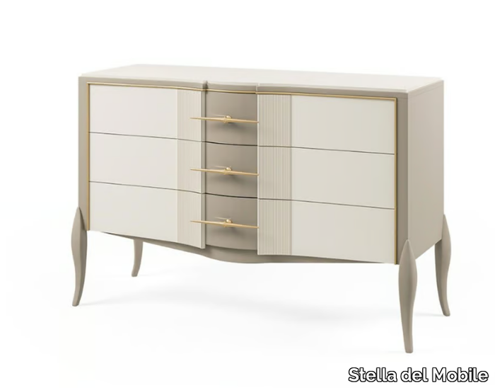 PR.118 - Chest of drawers in wood with decoration on the drawers _ Stella del Mobile