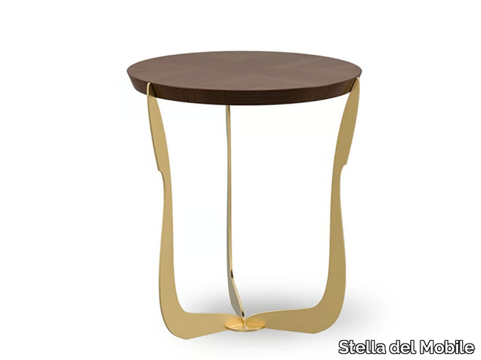 PR.308/B - Round metal coffee table with wooden top _ Stella del Mobile