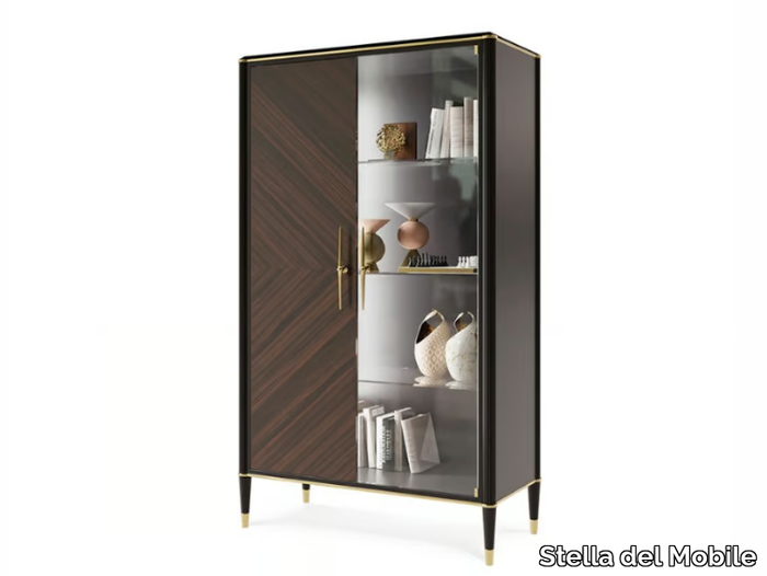 PR.540 - Walnut display cabinet with integrated lighting _ Stella del Mobile