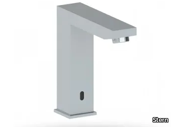 QUADRAT DM - Electronic chromed brass tap for public WC _ Stern