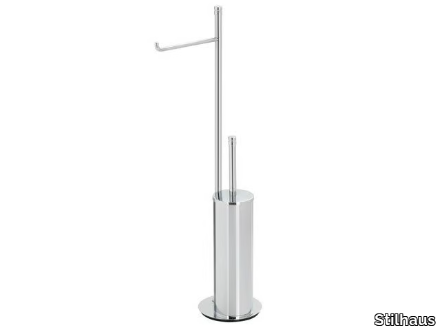 HASHI 969 - Brass toilet roll holder / toilet brush _ Stilhaus