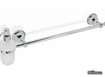 ELITE - Chromed brass Bathroom soap dispenser / towel rack _ Stilhaus