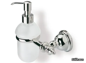 ELITE - Wall-mounted satin glass Bathroom soap dispenser _ Stilhaus