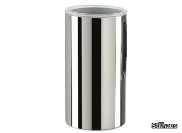 HASHI - Countertop chromed brass toothbrush holder _ Stilhaus