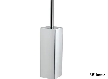 LIVING - Wall-mounted chromed brass toilet brush _ Stilhaus