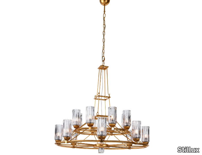 NEW DIRECTIONS 20621 - LED metal and blown glass chandelier _ Stillux