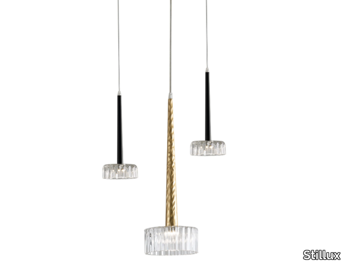 MEDIAN 21627 / 21628 - LED crystal and metal pendant lamp _ Stillux