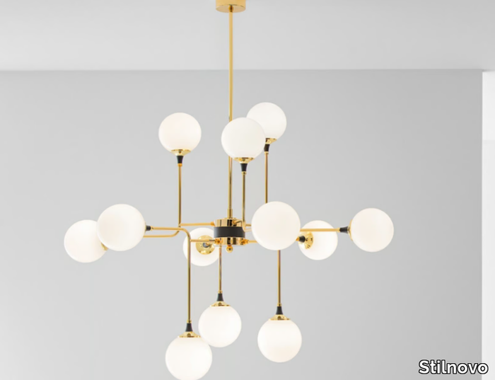 GALASSIA - Suspension lamp in glass and metal _ Stilnovo