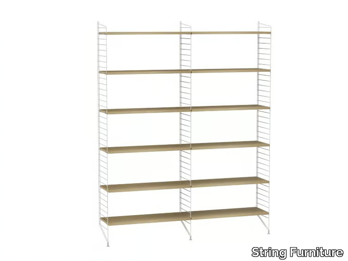 LIVING ROOM A - Open floating shelving unit _ String Furniture