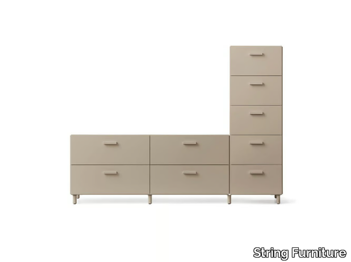 RELIEF - Sectional MDF chest of drawers _ String Furniture