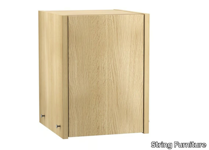 STRING® SYSTEM TINY - Vertical wood veneer wall cabinet _ String Furniture