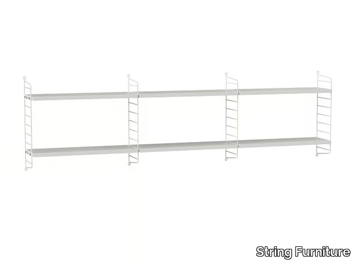 BEDROOM E - Open powder coated steel shelving unit _ String Furniture