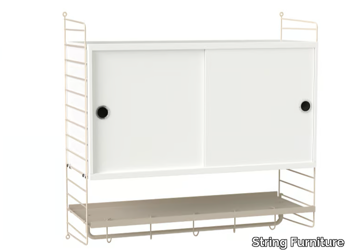 BEDROOM F - Powder coated steel shelving unit _ String Furniture