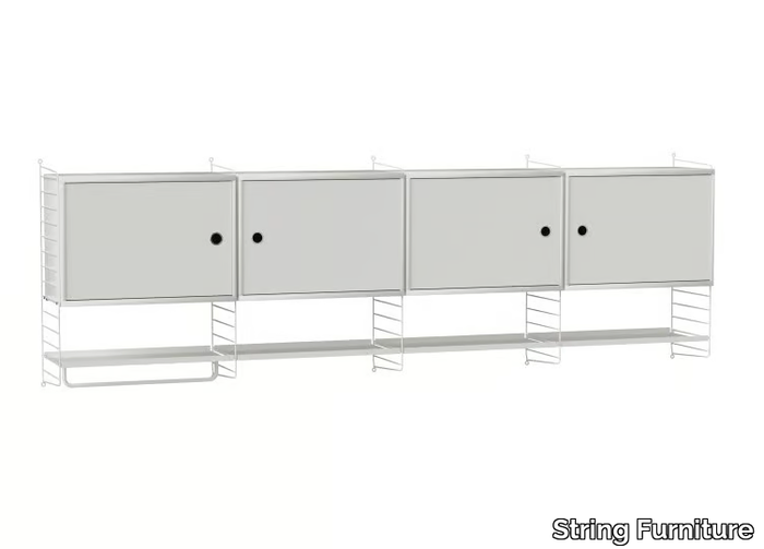 KITCHEN K - Horizontal powder coated steel wall cabinet _ String Furniture