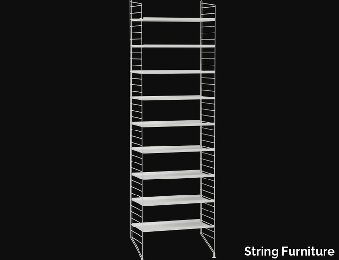 HALLWAY A - Sectional powder coated steel shelving unit _ String Furniture