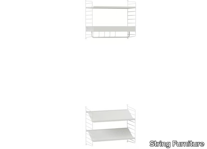 HALLWAY Q - Sectional powder coated steel wardrobe with shoe rack _ String Furniture