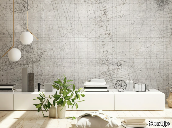 DRAWINGS - Motif waterproof wallpaper _ Studijo