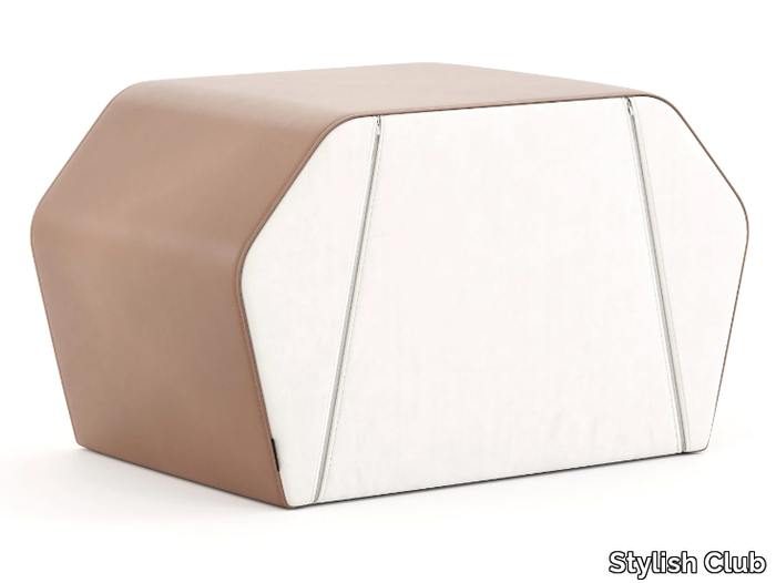 COCKTAIL - Upholstered square velvet pouf _ Stylish Club