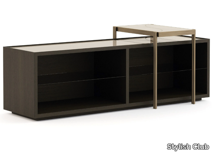 CLUB - Rectangular wood veneer console table _ Stylish Club