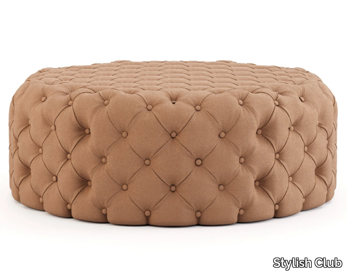 HERITAGE - Tufted round velvet pouf _ Stylish Club