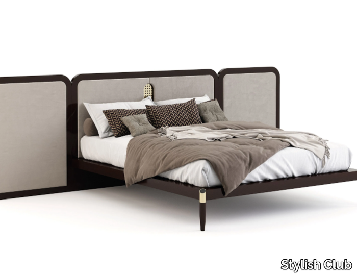 HER - Wood veneer double bed _ Stylish Club