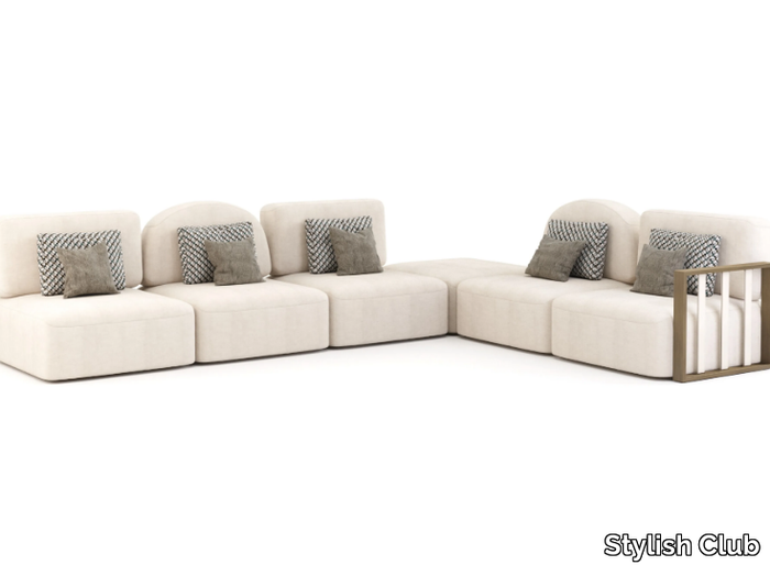 HER - Sectional microfiber sofa _ Stylish Club