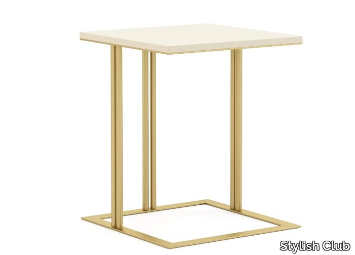 LOUISE - Square brass side table _ Stylish Club