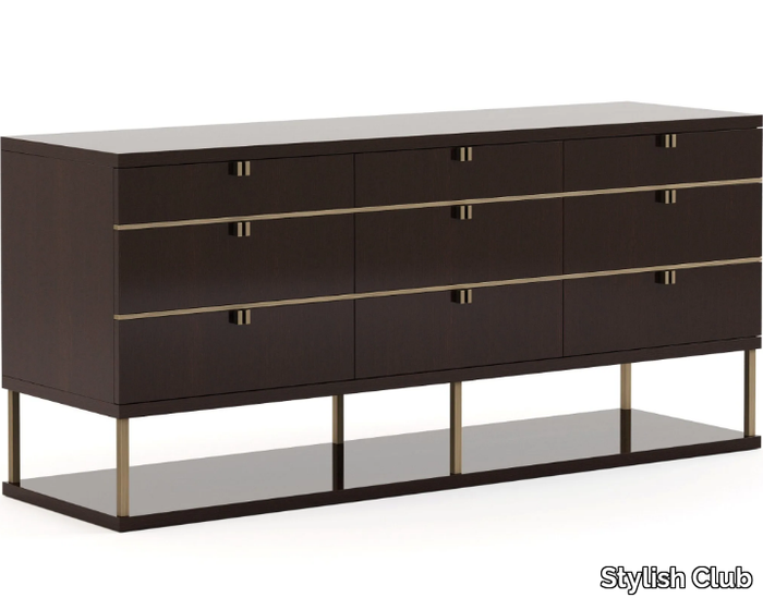 MANHATTAN - Wood veneer chest of drawers _ Stylish Club