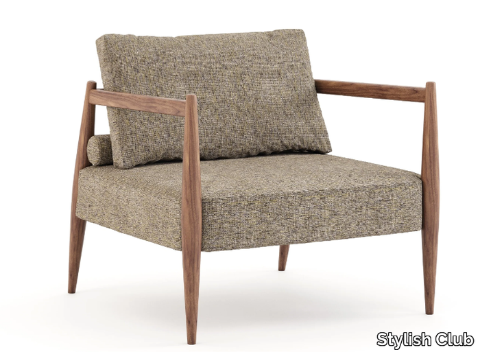 MIAMI - Upholstered fabric easy chair with armrests _ Stylish Club
