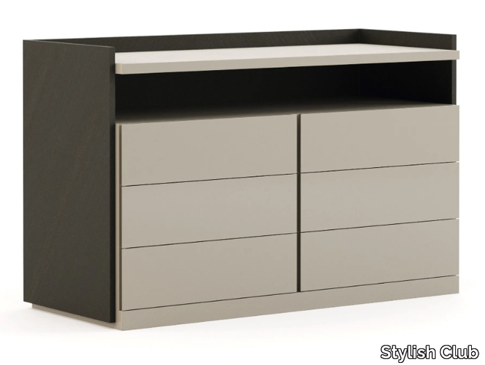 MILOS - Wood veneer chest of drawers _ Stylish Club