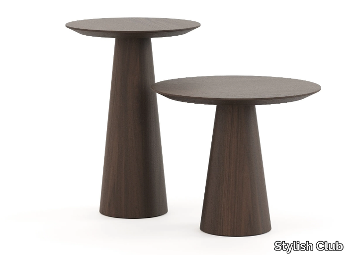 OLIVIER - Round walnut coffee table _ Stylish Club