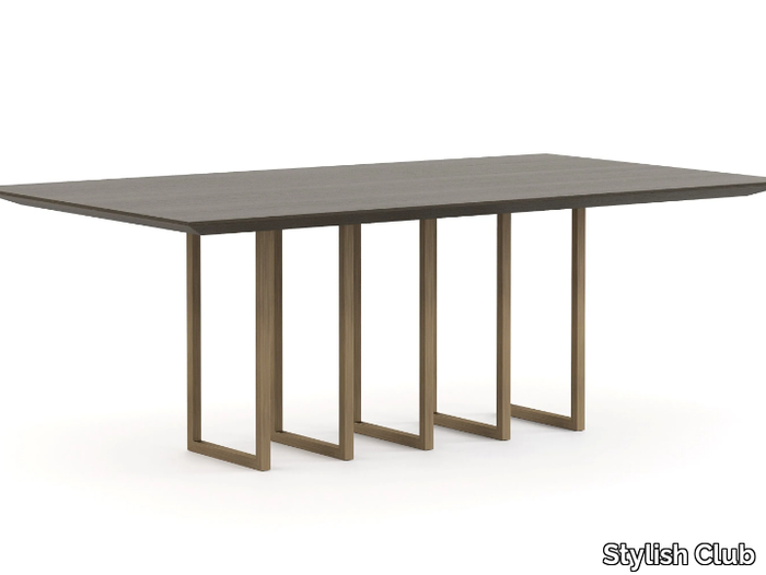 SLENDER - Rectangular wood veneer dining table _ Stylish Club