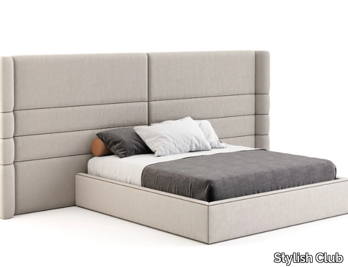 SUBLIME - Fabric double bed with high headboard _ Stylish Club