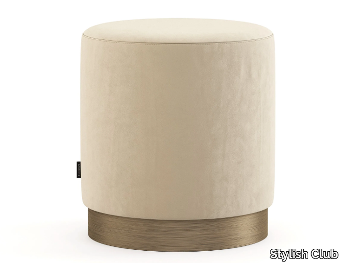 SUBLIME - Upholstered round fabric pouf _ Stylish Club