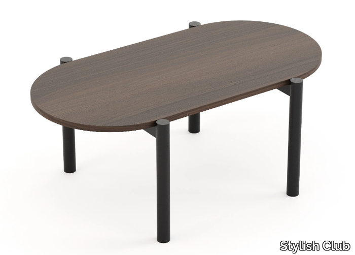 TRIBO - Oval wooden side table for living room _ Stylish Club