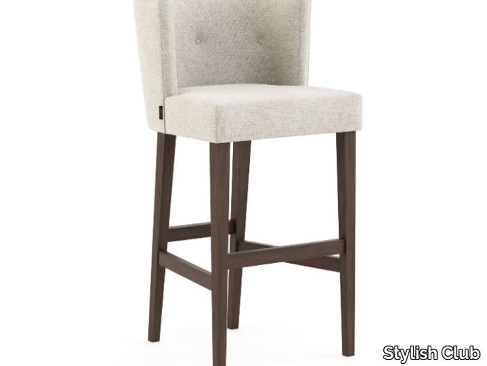 MILOS - High fabric stool with footrest _ Stylish Club