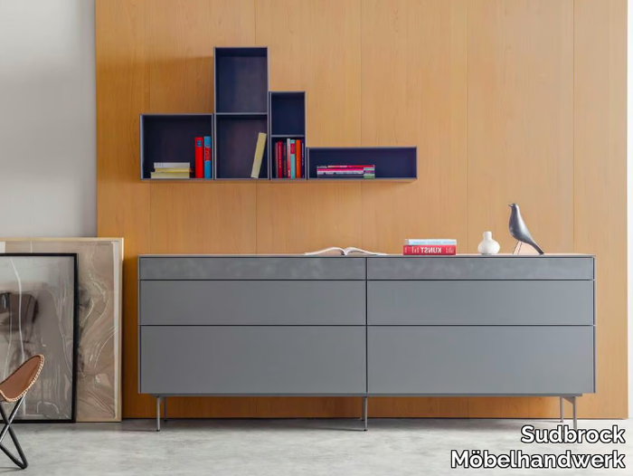 CUBO 146 - Steel and wood sideboard with drawers _ Sudbrock Möbelhandwerk