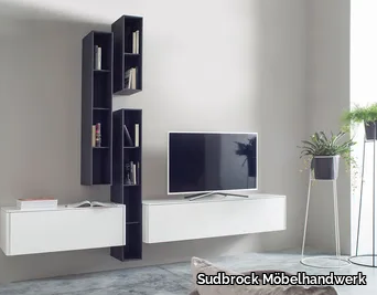 GOYA 33 - Wall-mounted TV cabinet with shelves _ Sudbrock Möbelhandwerk