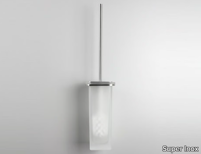 EXO 0302015X - Wall-mounted glass toilet brush _ Super Inox