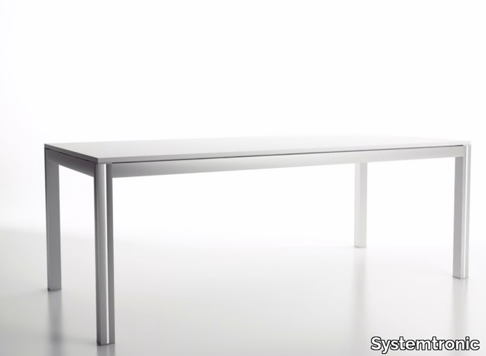 NASKI - Rectangular aluminium office desk _ Systemtronic