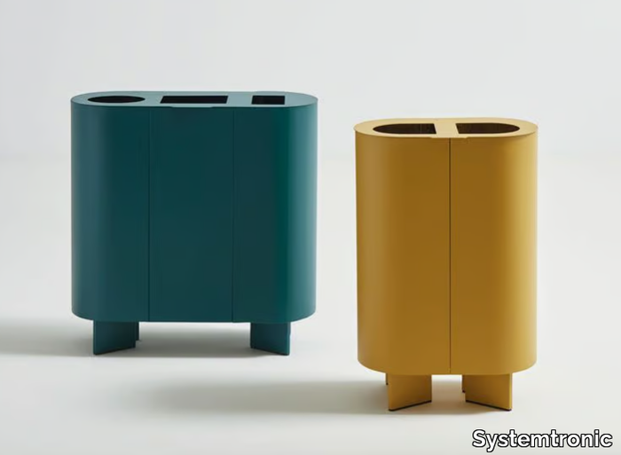 CROMA - Aluminium waste paper bin _ Systemtronic