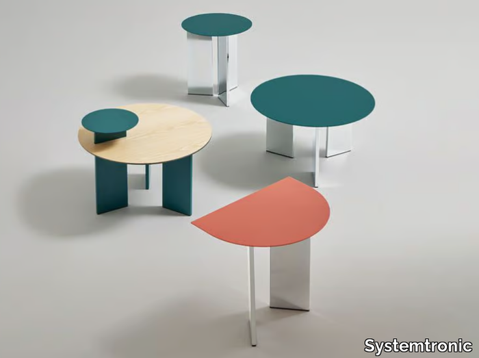 CROMA - Round aluminium coffee table _ Systemtronic