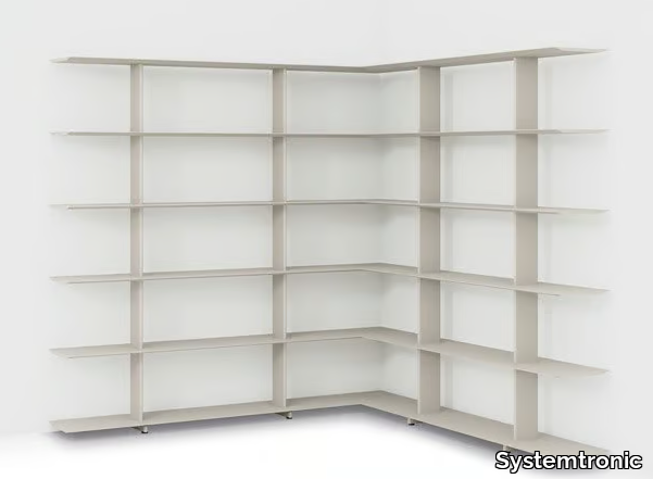 WING 1600 CORNER - Open extruded aluminium office shelving _ Systemtronic