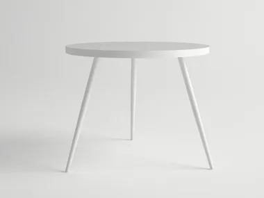 GARDEL - Round powder coated aluminium garden table _ 10Deka