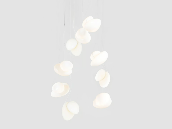 PEBBLE CHANDELIER 7 - LED blown glass pendant lamp _ A-N-D