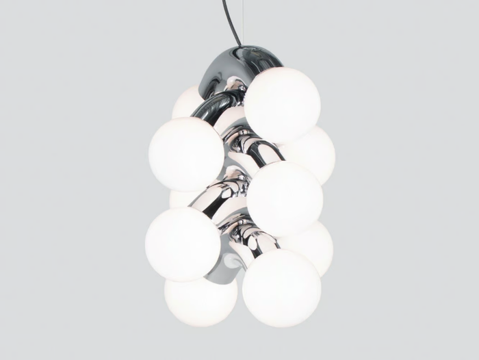 VINE 5 - Glass and steel pendant lamp _ A-N-D