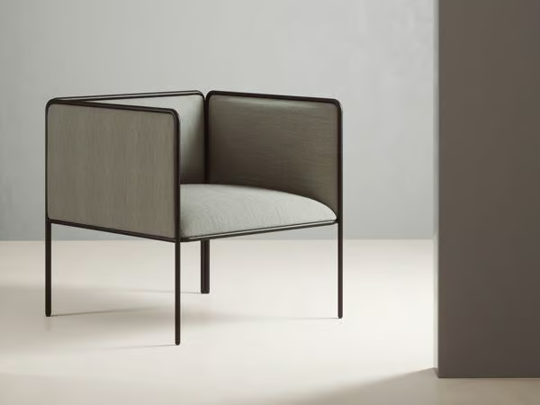 MEETIA - Fabric armchair with armrests _ ACTIU